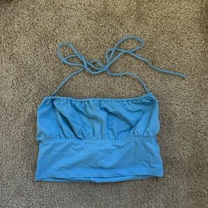 Princess Polly Sky Blue Crop Top
